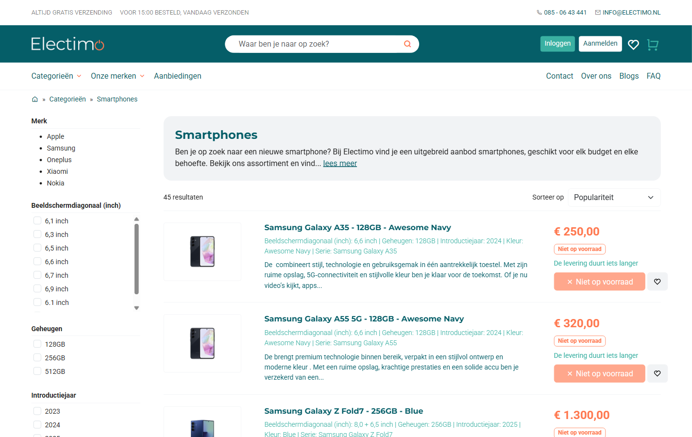 Electimo Website Screenshot 1