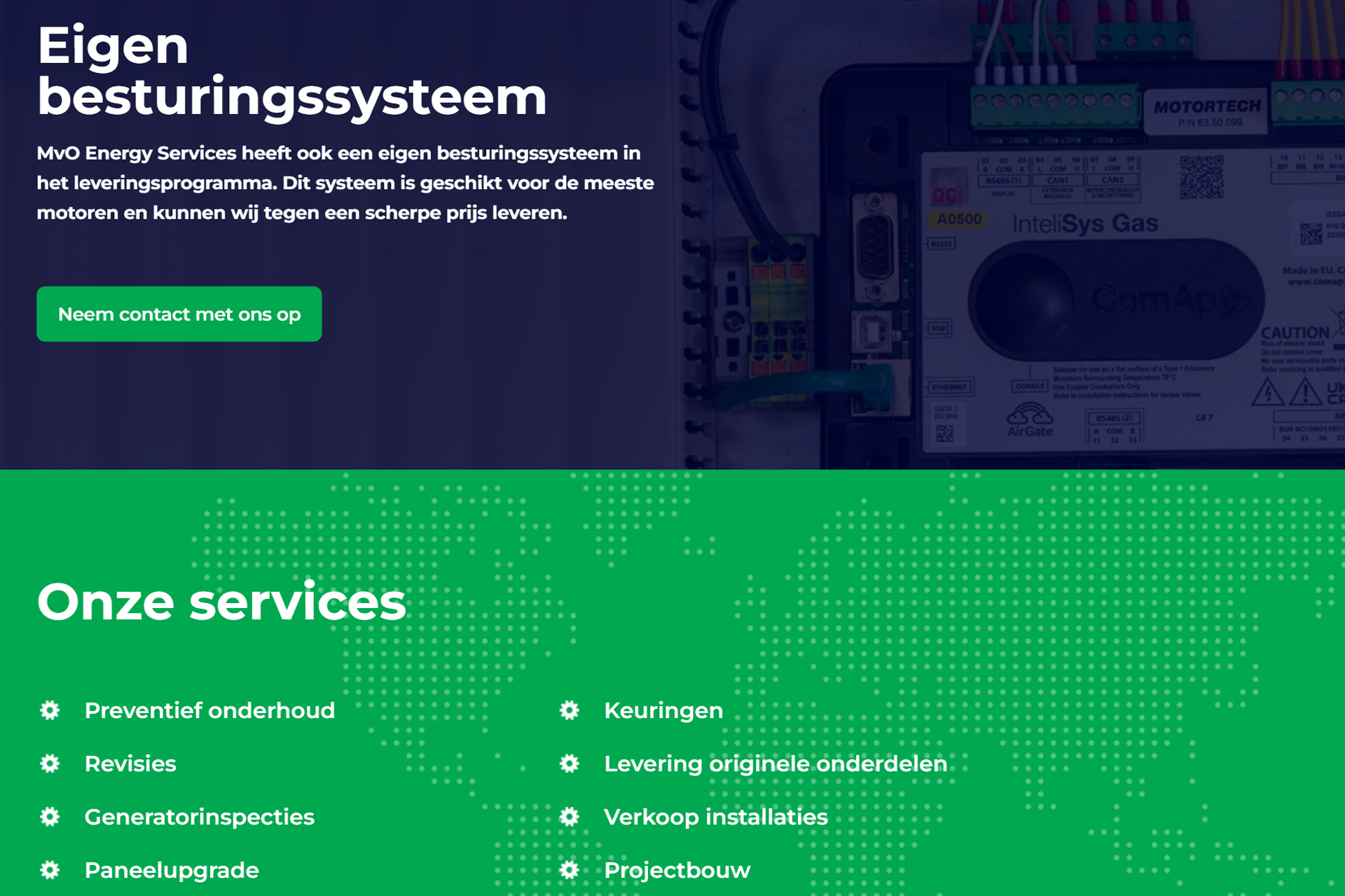 MvO Energy Website Screenshot