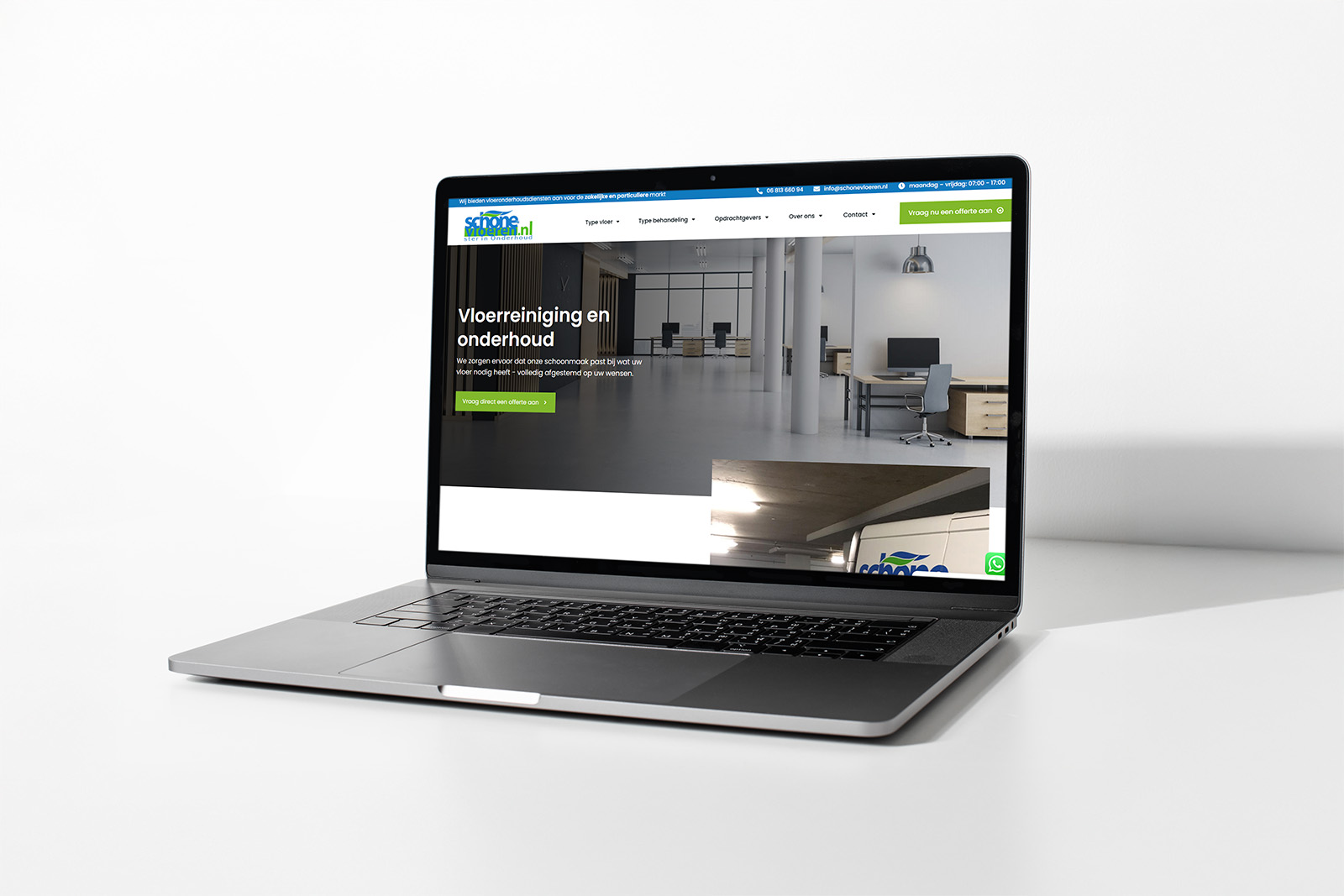 SchoneVloeren Mockup Laptop