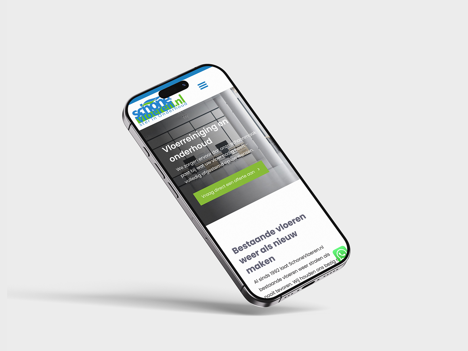 SchoneVloeren Mockup Telefoon