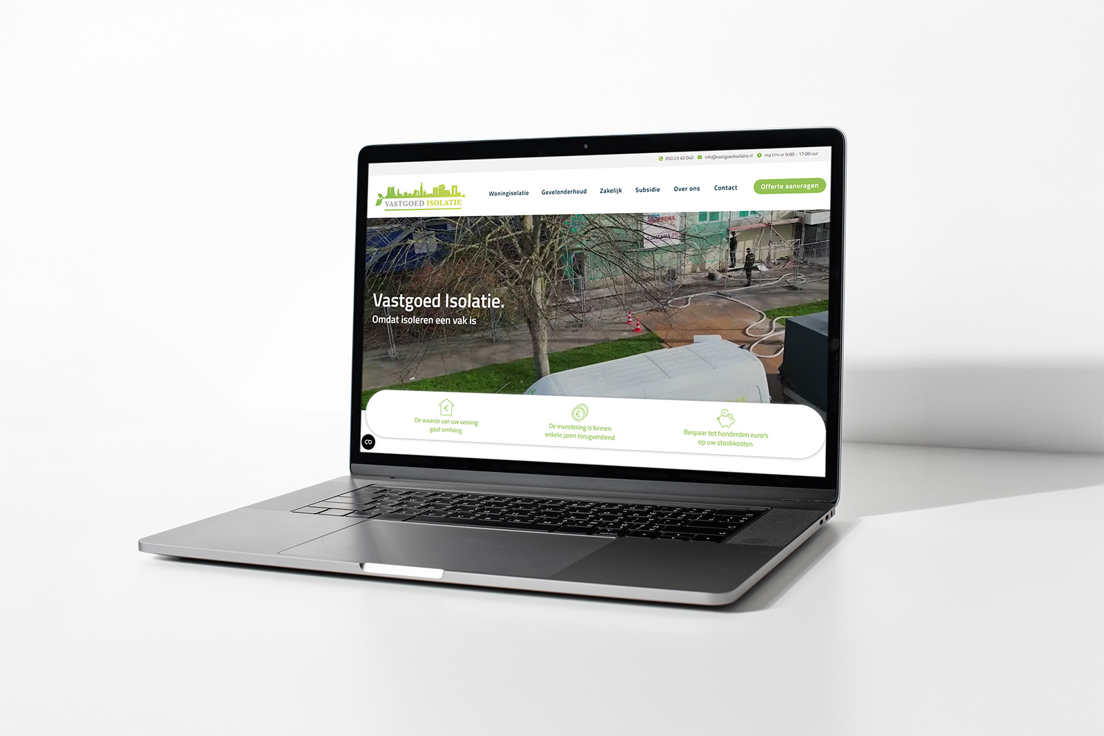 Vastgoed Isolatie Mockup Laptop